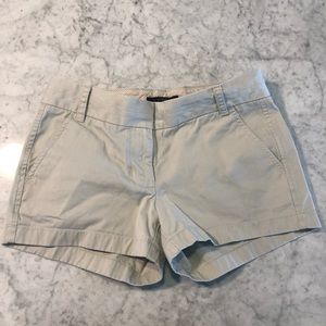 J Crew 3” chino shorts, khaki